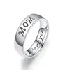 Engraving Text Love Mom Dad Son Daughter Stainless Steel Ring Couple Rings For Women and Men Family Couples Jewelry251T