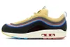 2022 Äkta Patta Sneakers 1 Monarch Aqua Noise Skor Barockbryn Saturn Guld KOPP 97 Sean Wotherspoon Män Kvinnor Utomhussportsskor med originalkartong