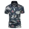 Aiopeson 100% хлопок Hawaii стиль рубашки поло для мужчин с коротким рукавом качество повседневные социальные мужские половые футболки летняя мужская одежда 220402