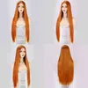 Pelucas sintéticas de pelo Cosplay Kookastyle peluca sintética larga recta para mujeres naranja Cosplay s pelo natural resistente al calor gris rubio 220225