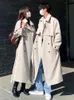 Männer Graben Mäntel Männer Kleidung 2022 Herbst Mode Korea Streetwear Zweireiher Paar Lange Mantel Lose Mantel Hübsche WindjackeMen
