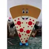 Costumi mascotte pizza performance Vestito da festa operato da Halloween Cartone animato Cibi gustosi Personaggio Carnevale Natale Pasqua Pubblicità Costume da festa di compleanno