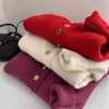 Damenpullover Frauen Weste Pullover Top Rot Weiß Gestrickte Pullover Jacke Herbst Winter Gute Qualität Weibliche Tops Westen Pullover Oberbekleidung J220915