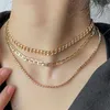Pendant Necklaces Lost Lady Fashion Double Layer Pearl Chain Ladies Necklace Same Birthday Gift Alloy Jewelry WholesalePendant Godl22