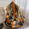 2021 العلامة التجارية الفاخرة Women و Nadf Fashion Print Silk Silk Shaws و Wraps Soft Pashmina Lady Bandana Foulard Hijabs