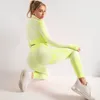 Kobiety Joga Zestaw Siłownia Odzież Kobieta Sport Fitness Garnitur Działa Ubrania Top + Legginsy Bezszwowe Biustonosz Garnitury S-XL 220330