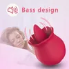 Sex toy Toy Massager Rose Orale Tongue Licking Vibratore 10 Vibration Stand Clitoride Sucking Capezzoli Stimolatore Giocattoli per donne Masturbatore femminile A18Y