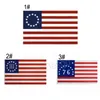 90x150cm USA Flag 13 Stars Flags American 3x5 FT American Betsy Ross Banners No FladPole Polyester Home Garden Decoration Banner BH7276 TYJ