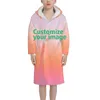 Personalizza Bambini Inverno Abiti con cappuccio Accappatoio di flanella Doccia Ragazza Pigiama in pile di corallo Pigiami da notte Pigiami per adolescenti Camicia da notte calda 220707