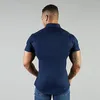 Chemises habillées pour hommes Vêtements pour hommes Chemise d'affaires d'été à manches courtes Col rabattu Tuxedo Mode Super Slim Fit Mâle Social ShirtMen