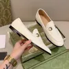 Designer Flat shoes Loafers Princetown Classic White Metal Buckle Ladies Leather Printed embroidery Bee Men Women Luxury Shoes with box