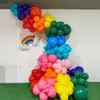 205 stks regenboog kleur latex ballon ballon slinger kit verjaardag bruiloft bruids feest feest achtergrond ballon decor benodigdheden wereldwijd 220527