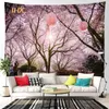 Tapestry Sakura Tree Tapestry Natural Landscape Room Decoration Mount Fuji Carp