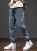 Printemps été solide coton décontracté Baggy jean hommes Denim Joggers Streetwear sarouel pantalon grande taille 6XL 7XL 8XL 220328