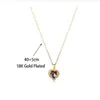 Zircon Crystal Heart Of Ocean Pendant Stainless Steel Necklace For Women Korean Fashion Female Wedding Jewelry Neck Chain GC989