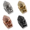 Knight Helmet Space Beads for Jewelry DIY Bracelet Making Fashion Metal Brass Micro Pave Crystal Geometry Alloy CZ Rhinestone Accessories