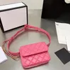 Bolsas de cintura de alta qualidade Bolsas de corpo cruzado Clássico Bolsa de mão Carta Flores Famoso Couro genuíno Menina Luxos 9 Cores Bolsas de mão Designers Bolsa de ombro