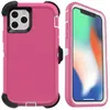 Armadura Híbrida Casos de telefone de clipe de clipe à prova de choque pesados para iPhone 15 14 mais 13 12 11 mini x xr xs pro máximo 7 8 mais ulidade alta 3 em 1 com clipe de ar ou mar