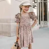 Küçük Kızlar Yaz Elbise Çocuklar İçin Doğum Günü Prenses Parti Elbise Çiçek Tatil Çocuk Giyim Bebek Günlük Giysileri G220518