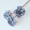 One Silk Peony Flower Branch 3 Heads Effetto di pittura ad olio artificiale STEM Peonia per centrotavola di nozze Decorazione floreale
