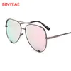 Okulary przeciwsłoneczne Gun Pink Silver Mirror Ponadgabarytowe okulary przeciwsłoneczne Marka Projektant Pilot Kobiety Mężczyźni Odcienie Top Fashion Eyewear