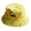 Geniş Memlu Şapkalar Panama İki Yan Tersinir Unisex Moda Kova Şapkası Bob Caps Hip Hop Gorro Erkekler Yaz Kapağı Sad Boys Plaj Muz Scot22