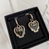 Créateur de mode perle chaîne boucles d'oreilles pour femmes marque de luxe lettre géométrique cerceau or et argent2