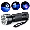 UV LED-ficklampa 21 LED 395NM Ultra Violet Torch Ljuslampa Blacklight Detektor för hund urin Pet Stains och Bed Bug Outdoor Torch