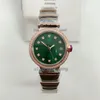 - Dropshipping Ladies Watch Diamond Quartz montres cadran vert 33mm Diamètre Argent / Or Rose Mode Montre-Bracelet Cadeaux