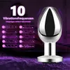 Sex Toys Massagers Metal Remote Control Anal Plug Magnetic Suction Charging Hearthaped Vestibule Fun Products for Men and Women 7004514