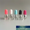 Söt 3ml Tomma Clear Glass Nail Polish Oil Flaskor i påfyllningsbara färger Mössa med penselkosmetiska förpackningar