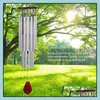 Pendants Arts Crafts Cadeaux Home Garden Wood Wind Chime 27 Tube Sier Bell Metal Mti Antirust Outdoor D DH34C