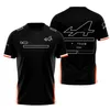 T-shirt da pilota F1 Team 2023 Formula 1 Racing T-shirt da uomo di grandi dimensioni T-shirt sportive traspiranti per la moda estiva Maglia da motocross all'aperto