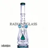 New Hoockahs Big Glass 20.62 인치 4 컬러 3 볼 팔 리사이클러 Lookah Bongs with Triangle Perc Glass Water Pipe Heavy Bong