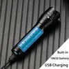 Puissante lampe de poche LED T6 lampe en alliage d'aluminium super brillante lumières torche portable lampes de poche rechargeables USB camping en plein air lampe de poche tactique