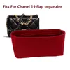 Fits For CC 19 Flap Handbag Felt Cloth Insert Bag Organizer Makeup Handbag Organizer Travel Inner Purse Portable Cosmetic Bags 220609