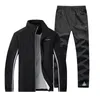 Trajes de pista para hombres traje de ropa deportiva para hombres traje de pista masculino sets activos activos primavera de otoño ropa 2pc chaqueta pantalones asiáticos l-4x