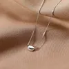 Pendant Necklaces Sterling Silver Acacia Bean Necklace Female Japanese And Korean Love Clavicle Chain Simple Temperament Cold Wind