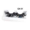 27mm färgad 3D Mink Eyelash Colorful 100 Mink Lashes Blanda färgrosa blå röda vita falska ögonfransar fluffiga soft5951085