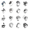 12 stks band ring set voor vrouwen meisjes slang dieren mode mannen sieraden vintage oude zilveren punk gothic verstelbare ringen bulk