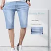 SULEE Pantaloni corti estivi in denim casual da uomo Abbigliamento Nero Blu Jeans al ginocchio Homme Original Slim Fit Stretch 220726