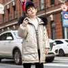 Crianças meninos crianças jaqueta de inverno moda adolescente com capuz parka acolchoado lojas de roupas mais grossas para a área de roupas meninas J220718