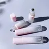 5ml 10ml 미니 튜브 그라디언트 분홍색 유리 에센셜 오일 롤 병에 유리 공 컨테이너 향수 바이알이있는 병원 시험 바이알