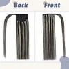 Ombre Clip dans les extensions de queue de cheval Vrais cheveux humains Off Black Fading to Silver Grey Balayage Human Hairs Natural Straight Full Head Set 16in 140grams