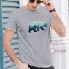 メンズ Tシャツ カジュアル メンズ Tシャツ 夏のファッション 半袖 O ネック ストリート 面白いプリント フォレスト シロクマ 原宿 週末 Tシャツ メンズ