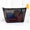 Kvinnor Transparent kosmetisk väska resefunktionsmakeup Fodral Zipper Make Up Organizer Storage Pouch toalettartat Skönhettvätt