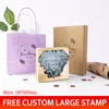 Houten rubber gepersonaliseerde grote postzegel voor bruiloft uitnodigingen briefpapier aangepaste feestdecoratie 220711