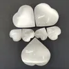 Oggetti decorativi Figurine Artigianato popolare in cristallo naturale 40mm 60mm 80mm Preoccupazione Pietra curativa Selenite Cuore d'amore per la decorazione domestica FGHDec