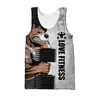 Cloocl Shark Love Litness Tank Tops 3D Cartoon Animal Letter Printed Settive Sest Personality Diy Gym Gym Clothing 220614