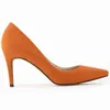 Loslandifen Classic Sexy exe ee 8cm Mid High Heels Women Pumps Faux Suede Party Dress Wedding Shoes Big 10 Color G220527